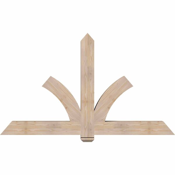 Ekena Millwork Redmond Smooth Timber Gable Bracket, Douglas Fir, 72"W x 42"H x 5 1/2"D x 5 1/2"F, 14/12 Pitch GBW072X42X0606RED00SDF - main